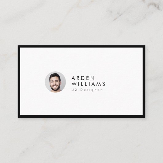 Moderne Minimale Eenvoudige Professionele QR-code  Visitekaartje (Voorkant)