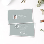 Moderne Minimale Eenvoudige Professionele QR-code  Visitekaartje