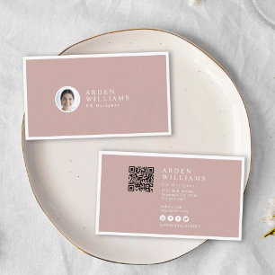 Moderne Minimale Eenvoudige Professionele QR-code  Visitekaartje