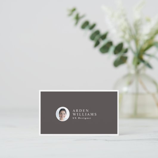 Moderne Minimale Eenvoudige Professionele QR-code  Visitekaartje (Staand voorkant)