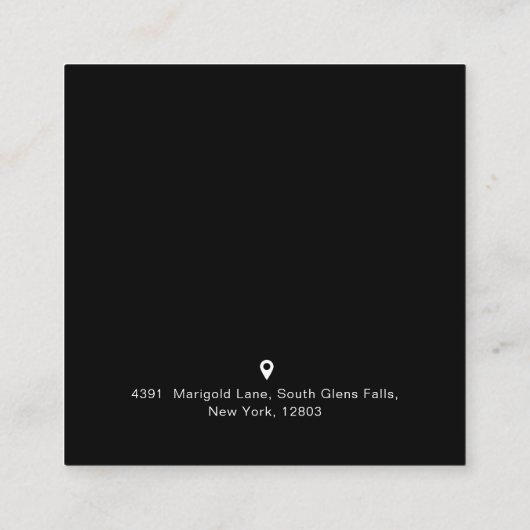 Moderne Minimale Eenvoudige QR-code persoonlijk Vierkante Visitekaartje (Achterkant)