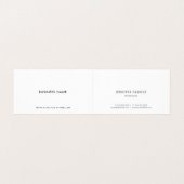 Moderne, minimale, eenvoudige rendabele Sjabloon Visitekaartje (Binnenkant ongevouwen)