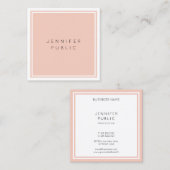 Moderne, minimale, eenvoudige Sjabloon Vierkante Visitekaartje (Voorkant / Achterkant)