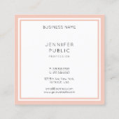 Moderne, minimale, eenvoudige Sjabloon Vierkante Visitekaartje (Achterkant)