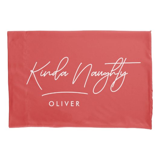 Moderne, minimale eenvoudige typografie, ondeugend kussensloop (Voorkant-Links)