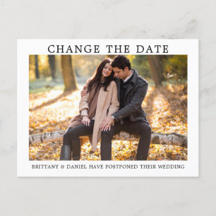 Moderne minimale eenvoudige wijziging van de datum briefkaart