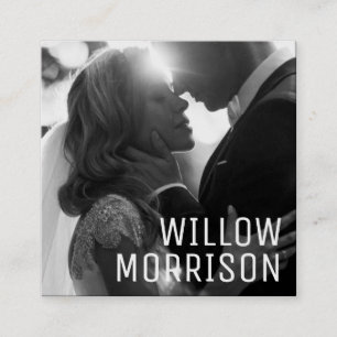 Moderne, minimale, eenvoudige zwarte professionele vierkante visitekaartje