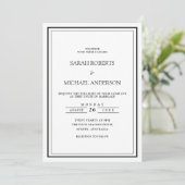 Moderne Minimale Eenvoudige Zwarte Script Frame Br Kaart (Staand voorkant)