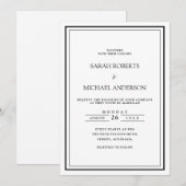 Moderne Minimale Eenvoudige Zwarte Script Frame Br Kaart (Voorkant / Achterkant)