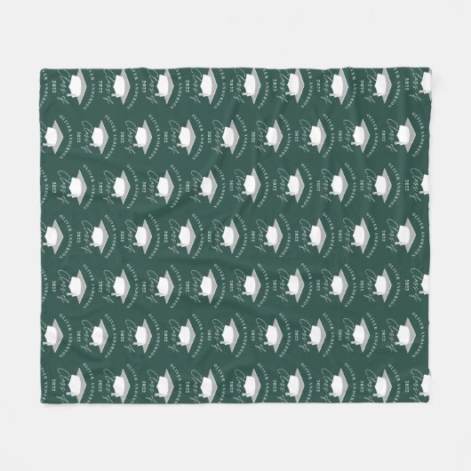 Moderne minimale elegant boogfoto-afstuderen fleece deken (Voorkant (Horizontaal))