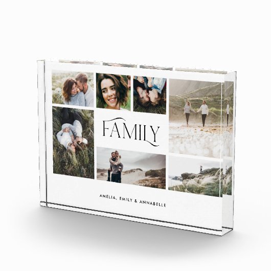 Moderne minimale elegant multi-7-fotofamilie fotoblokken (Rechts)