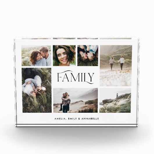 Moderne minimale elegant multi-7-fotofamilie fotoblokken (Voorkant)