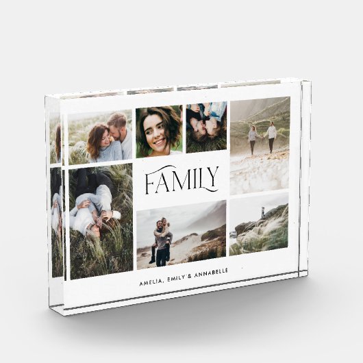 Moderne minimale elegant multi-7-fotofamilie fotoblokken (Links)
