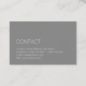 Moderne minimale elegant visitekaartje (Achterkant)