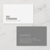 Moderne minimale elegant visitekaartje (Voorkant / Achterkant)
