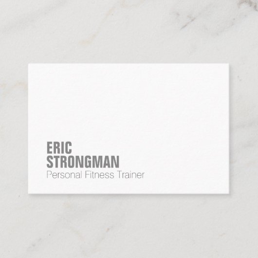 Moderne minimale elegant visitekaartje (Voorkant)