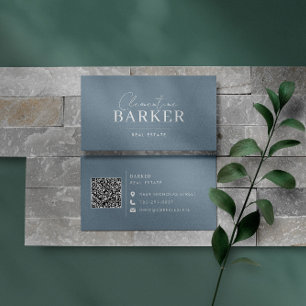 Moderne minimale elegante blauwe eenvoudige typogr visitekaartje