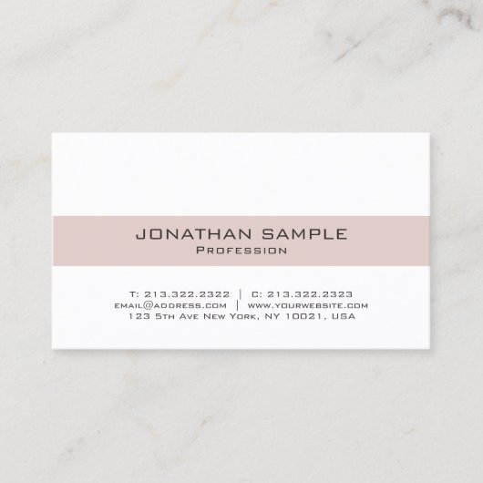 Moderne, minimale elegante design Professional Visitekaartje (Voorkant)