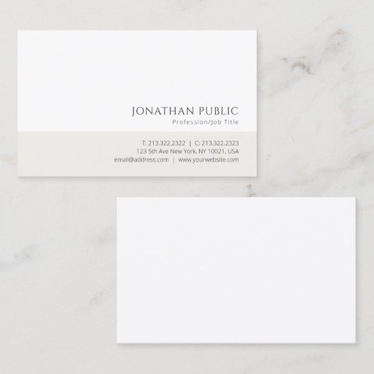 Moderne, minimale elegante design professionele ar visitekaartje (Voorkant / Achterkant)