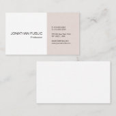 Moderne, minimale elegante Design Trendy Plain Visitekaartje (Voorkant / Achterkant)