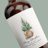 Moderne minimale elegante eenvoudige natuurlijke w wijn etiket