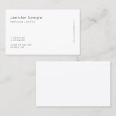 Moderne, minimale elegante, eenvoudige ontwerpstan visitekaartje (Voorkant / Achterkant)