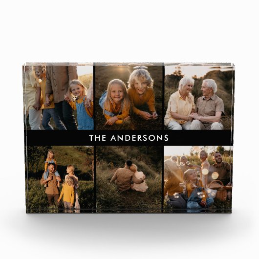 Moderne minimale elegante eenvoudige unieke famili fotoblokken (Voorkant)