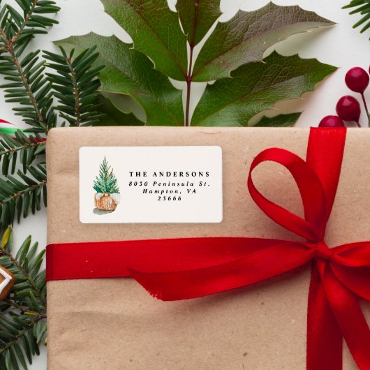 Moderne minimale elegante eenvoudige winter etiket