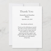 Moderne, minimale elegante foto - Hartelijk dank Kaart (Achterkant)