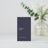 Moderne minimale elegante getextureerde blauwe con visitekaartje (Staand voorkant)