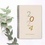 Moderne minimale elegante kleurrijke gepersonalise planner<br><div class="desc">Modern minimaal elegant kleurrijk gepersonaliseerd eenvoudig stijlvol uniek 2024 gepersonaliseerd ontwerp.</div>