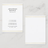 Moderne, minimale, elegante, professionele Gold-lo Visitekaartje (Voorkant / Achterkant)