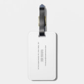Moderne, minimale, elegante professionele speelpla bagagelabel (Achterkant verticaal)