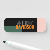 Moderne, minimale, elegante professionele speelpla naamplaatje (In situ)