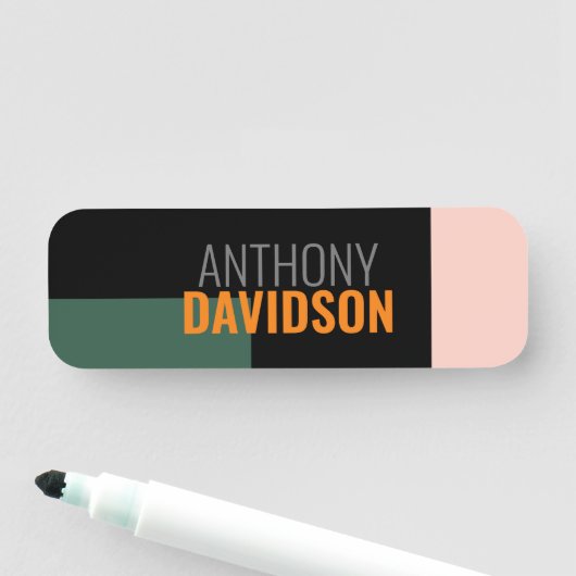 Moderne, minimale, elegante professionele speelpla naamplaatje (In situ)