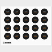Moderne, minimale, elegante professionele speelpla ronde sticker (Vel)