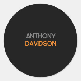 Moderne, minimale, elegante professionele speelpla ronde sticker