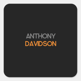 Moderne, minimale, elegante professionele speelpla vierkante sticker