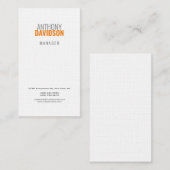 Moderne, minimale, elegante professionele speelpla visitekaartje (Voorkant / Achterkant)