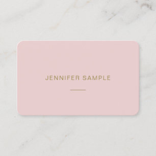 Moderne minimale elegante roze Sjabloon voor goude Visitekaartje