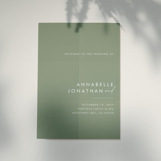 Moderne minimale elegante sage groen poster