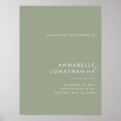 Moderne minimale elegante sage groen poster (Voorkant)