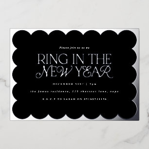 Moderne minimale elegante salie groene retro golve folie feestdagenkaart