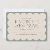 Moderne minimale elegante salie groene retro golve kaart (Voorkant)