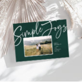 Moderne, minimale elegante scriptvakantiefoto feestdagenkaart