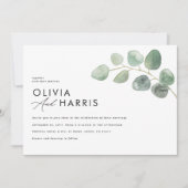 Moderne minimale elegante stijlvolle eucalyptus kaart (Voorkant)