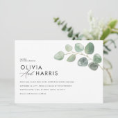 Moderne minimale elegante stijlvolle eucalyptus kaart (Staand voorkant)