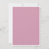 Moderne Minimale Elegante Stof Roze Bruidsdouche Kaart (Achterkant)