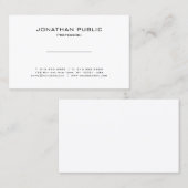 Moderne, minimale elegante witte vlek visitekaartje (Voorkant / Achterkant)