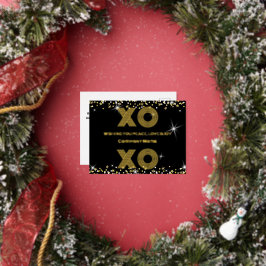 Moderne minimale elegante XO XO Folie Feestdagen Briefkaart